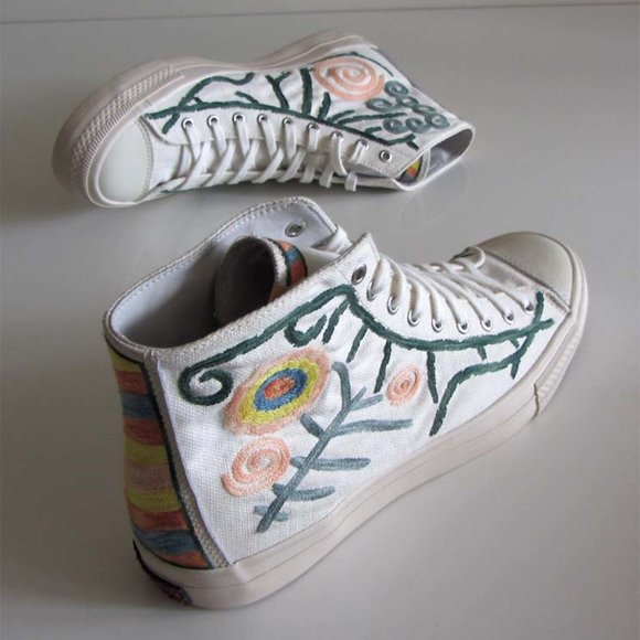 new VISVIM Skagway Canvas Embroidery high-top sneakers 11 - Picture 6 of 11